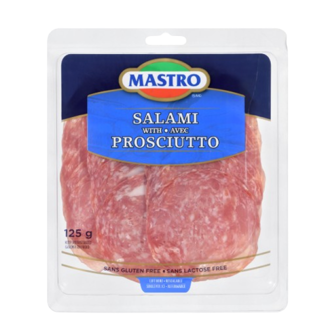 Salami avec prosciutto tranché