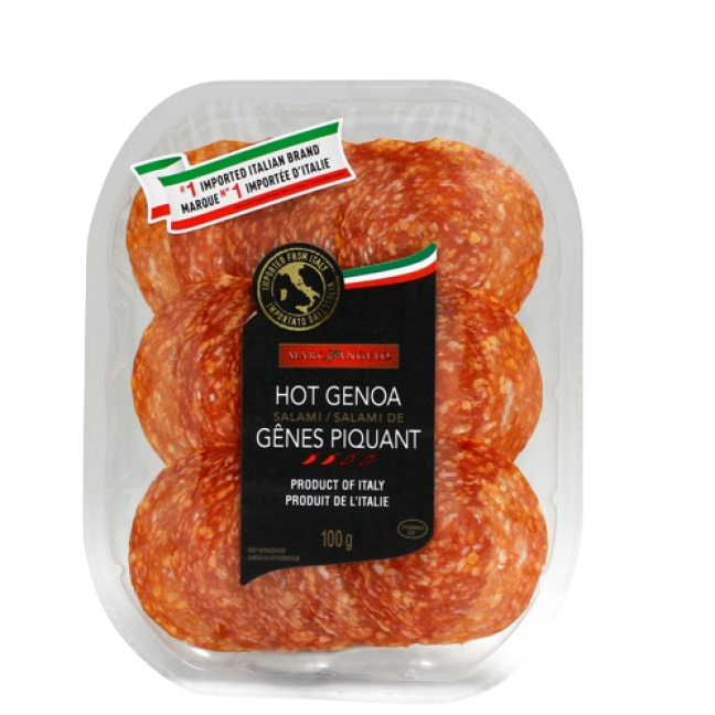 Salami de gênes piquant tranché