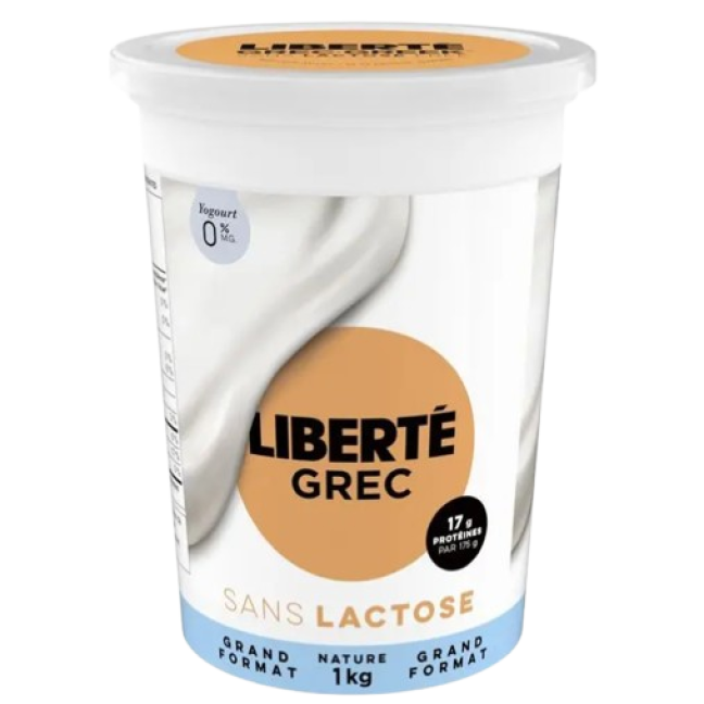 Lactose free plain 0% greek yogourt