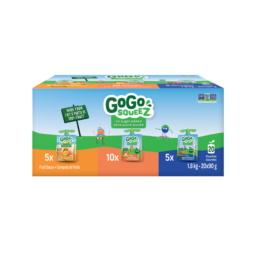 Apple, Mango, Peach, Blueberry compote 20x90g