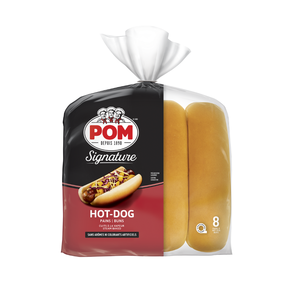 Steam Baked Hot-dog Buns 8 un