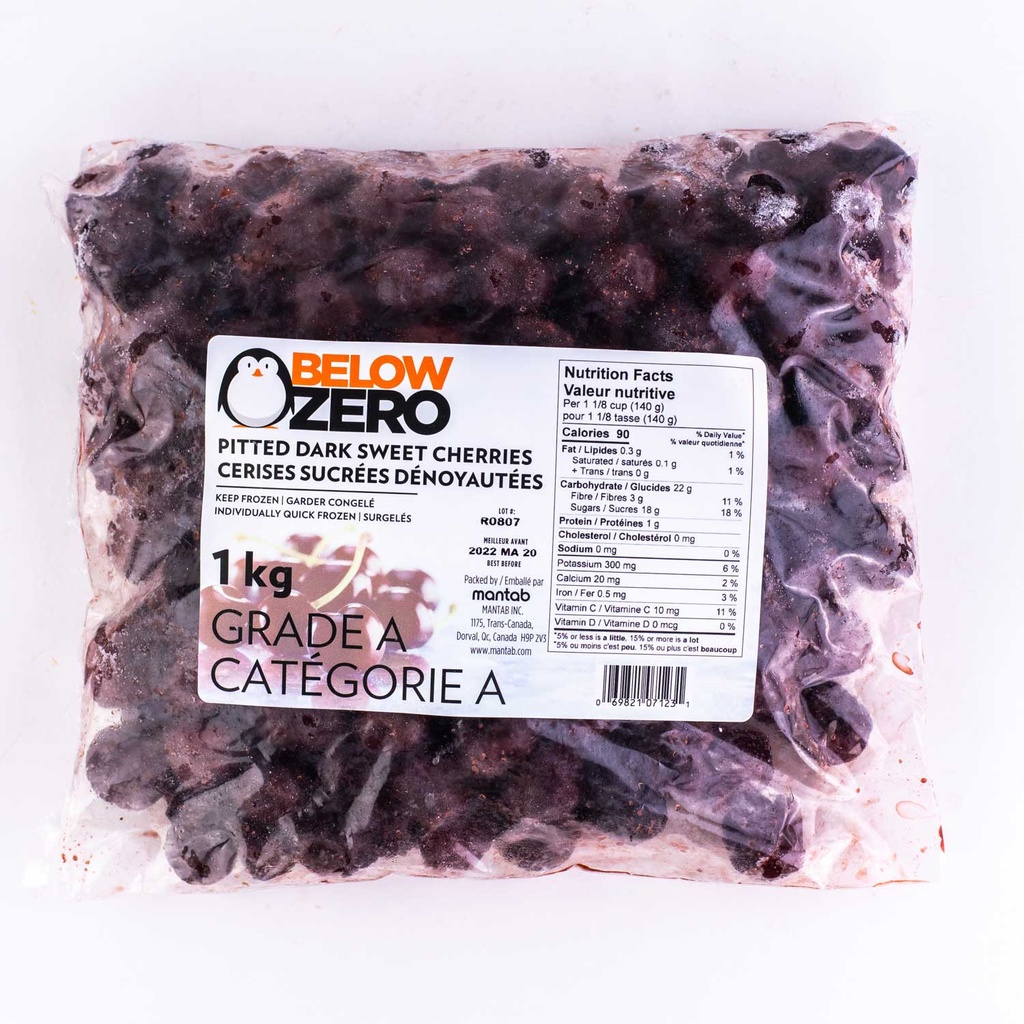 Cerises noires sucrées surgelées 1 kg