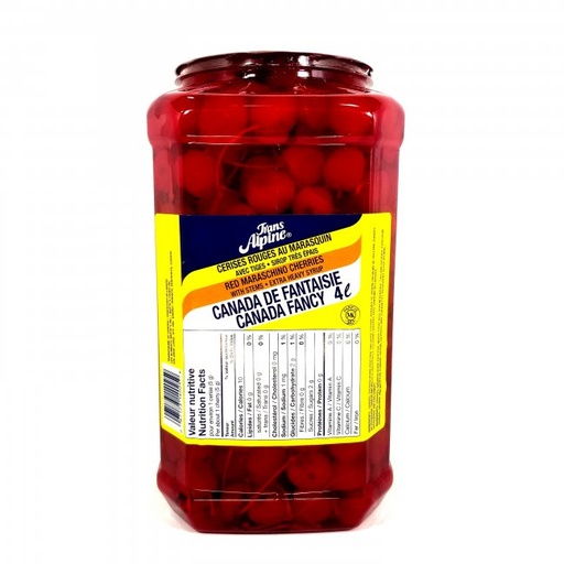 [AUB-3098] Cerise rouge cocktail avec tige