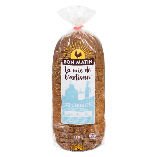 [MAY-01859] 12-Grain Belgium Bread 550 g