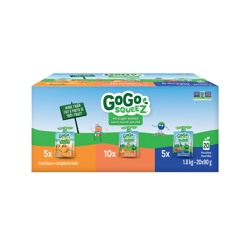 [MAY-11077] Compote pomme, mangue, pêche, bleuet 20x90g