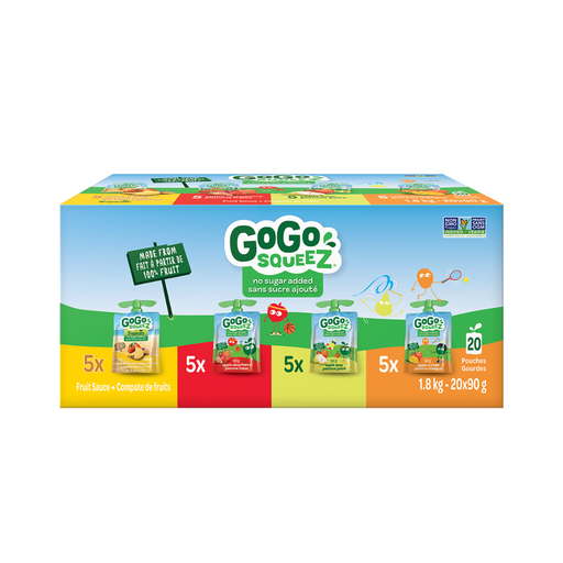 [MAY-11079] Compote ananas, fraise, poire, mangue 20x90g