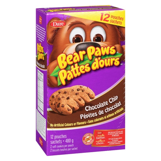 [MAY-34892] Chocolate Chip Bear Paws Biscuits 480 g